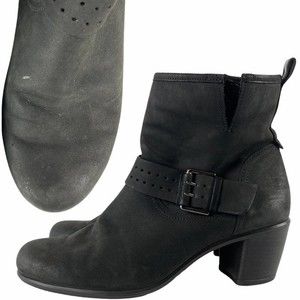 ECCO Black Leather Ankle Boots | 41